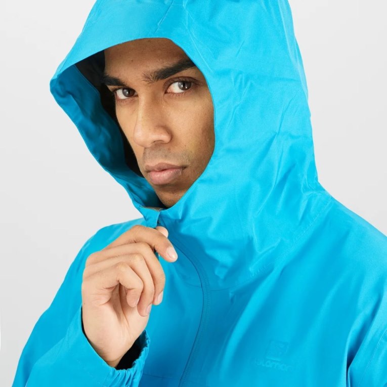 Salomon Outline GTX 2.5 Layers Waterproof Men's Shell Jackets Turquoise | CA 80J59